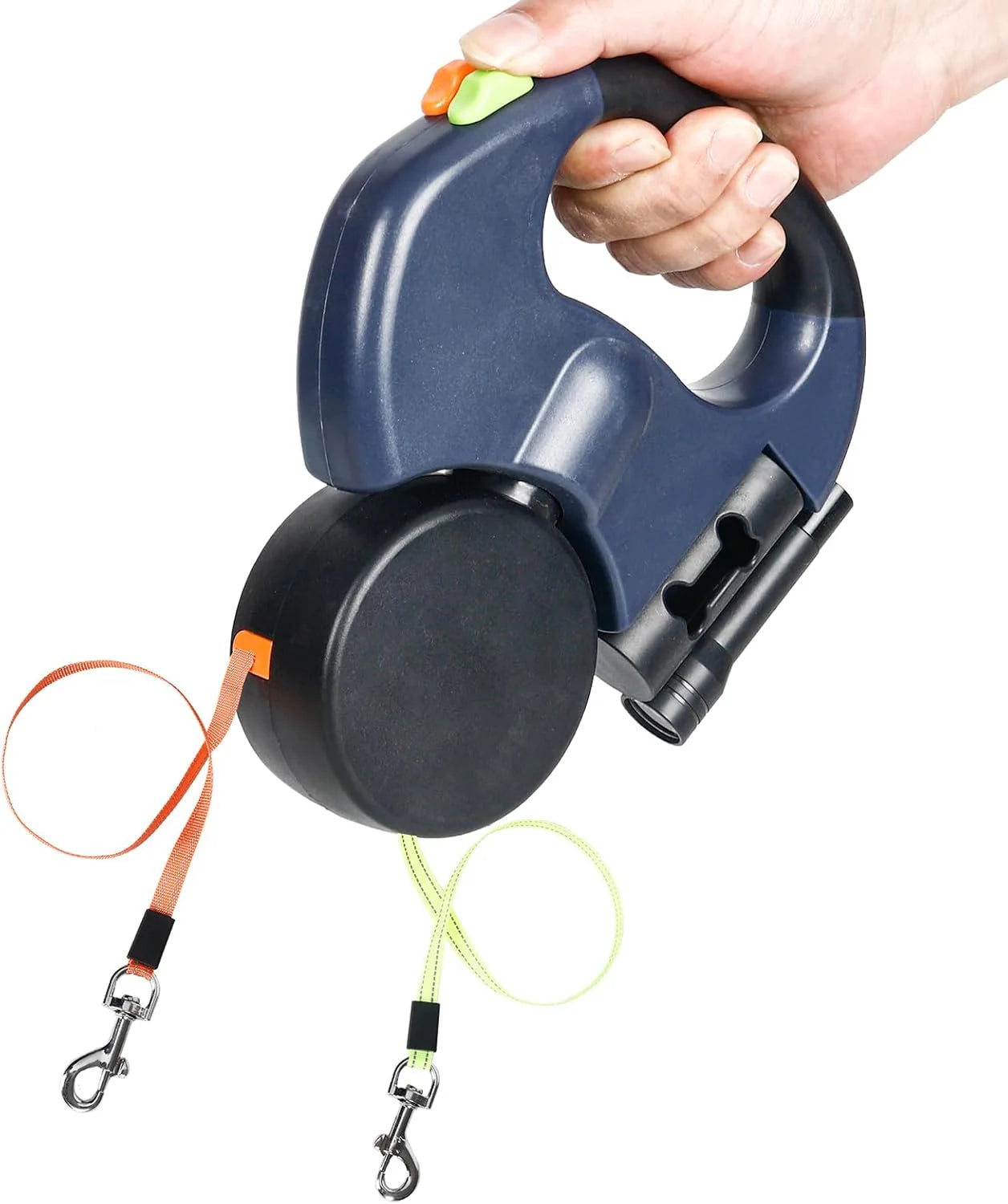 Dual Retractable Dog Leash — Walk 2 Dogs With 1 Hand, Zero Tangles