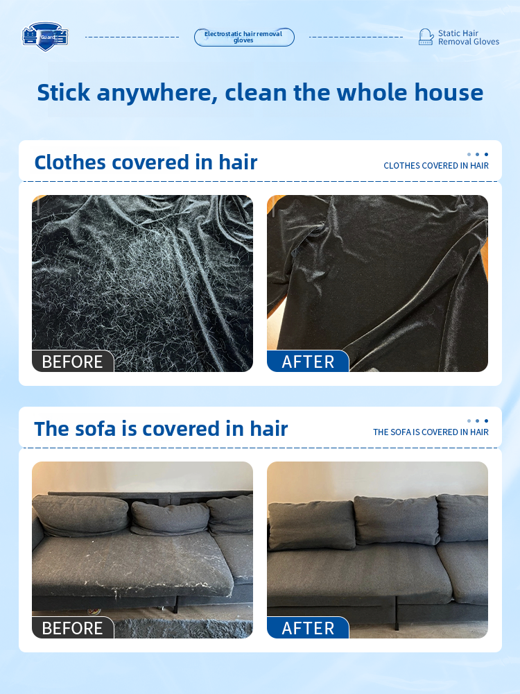 Static Hair Removal Gloves for Pets